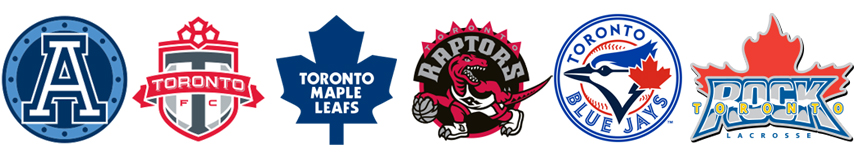 Toronto Argonauts, FC, Maple Leafs, Raptors, Blue Jays och Rock
